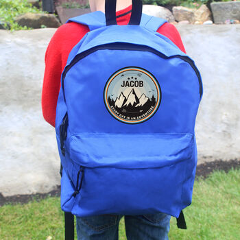 Personalised Adventure Blue Backpack, 3 of 5