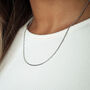 Snake Chain Necklace, Silver Stainless Steel, thumbnail 1 of 6