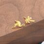 Mismatched Palm Tree And Flamingo Stud Earrings In Sterling Silver, thumbnail 5 of 12