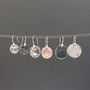 Sterling Silver Hammered Disc Drop Earrings, thumbnail 2 of 3