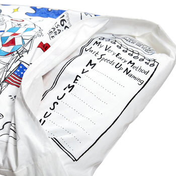 Space Pillowcase Kit + 10 Pens, Colour In And Learn, 5 of 10