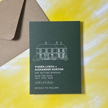 Venue Illustration Wedding Save The Date, 3 of 7