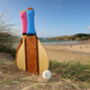 'The Holkham' Personalised Wooden Beach Bat Set, thumbnail 6 of 8