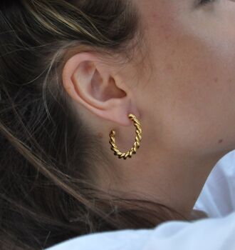 Twisted Hoop Gold Plated, 5 of 6