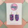 Classic Glitter Spring Drop Statement Resin Earrings, thumbnail 1 of 8
