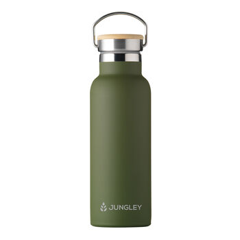 Recycled Stainless Steel 500ml Bamboo Lid Water Bottle, 9 of 12