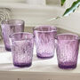 Set Of Four Embossed Heather Tumblers, thumbnail 7 of 9