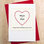 Ruby Wedding Anniversary Card 'Mum And Dad', thumbnail 3 of 3