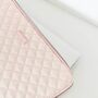 Quilted Marshmallow Pink Laptop Sleeve, thumbnail 3 of 3