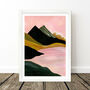 Pink Sky Mountain Landscape Set Of Three, thumbnail 7 of 10