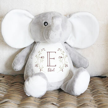 Elephant Plush Personalised Toy, 5 of 7