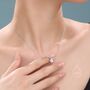 Sterling Silver Moonstone Wave Pendant Necklace, thumbnail 7 of 12