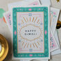 Set Of Four Hand Finished Sparkly Diwali Cards, thumbnail 4 of 7