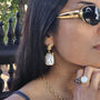 Chunky Baroque Pearl Drop Earrings, thumbnail 2 of 6