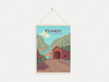 Fundy National Park Canada Travel Poster Art Print, 6 of 8