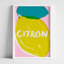 French Lemon Colourful Kitchen Print, thumbnail 6 of 8