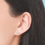 Sterling Silver Mismatched Plane And Cloud Stud Earrings, thumbnail 2 of 11