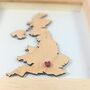 Personalised Valentine's Location Wooden Framed Wedding, thumbnail 3 of 5