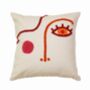 Tufted Abstract Face Cushion, thumbnail 3 of 3