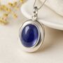 Personalised Sterling Silver Iolite Gemstone Locket, thumbnail 1 of 11