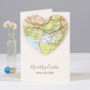 Personalised Map Location Heart Wedding Engagement Card, thumbnail 9 of 12