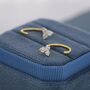 Sterling Silver Three Cz Trinity Threader Hoop Earrings, thumbnail 7 of 11