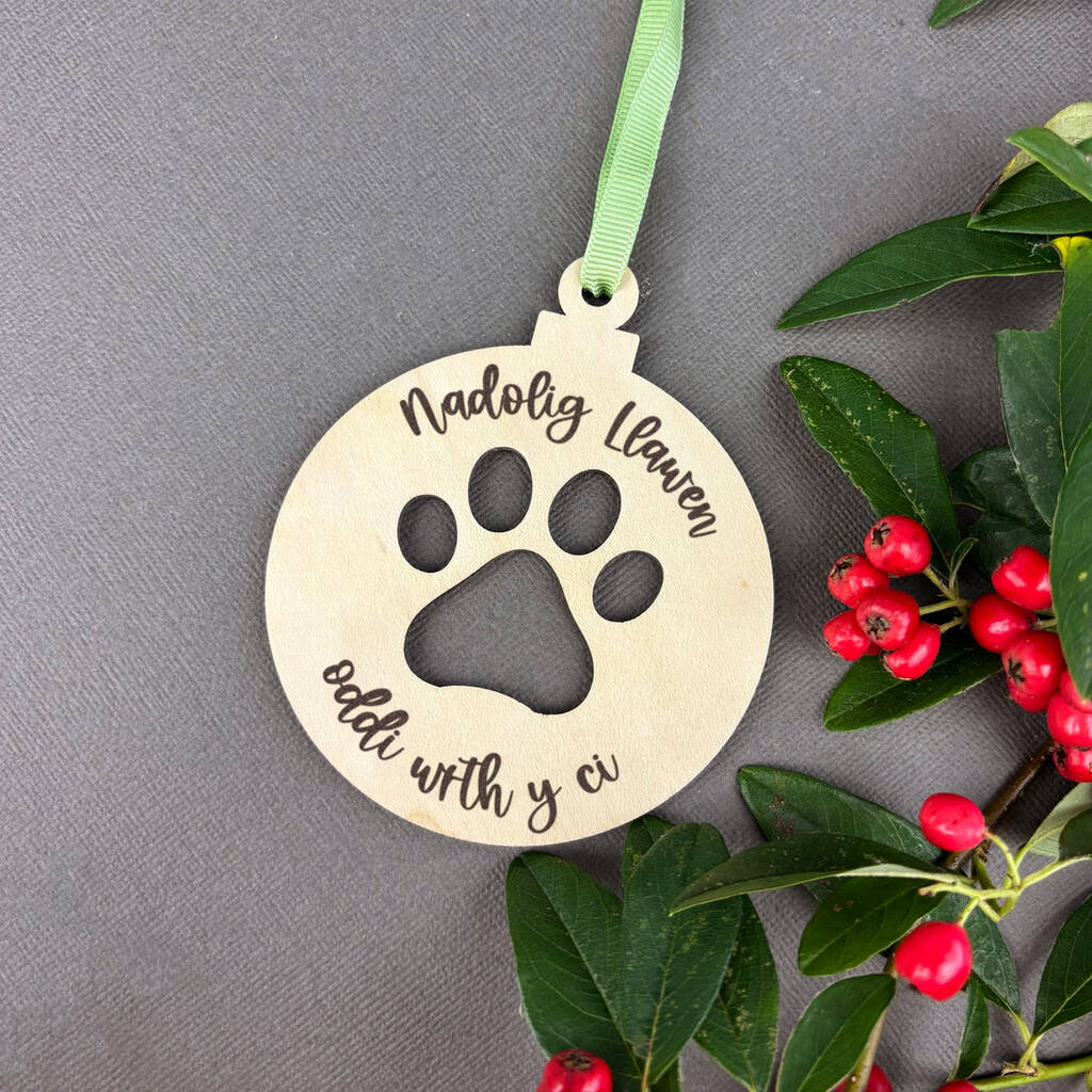 From The Dog/Cat Welsh Christmas Decoration, 1 of 2