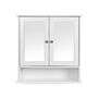 Wall Mounted Double Mirror Doors Storage Cabinet, thumbnail 2 of 7