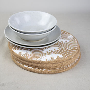 Cork Placemats And Coasters | Wave, 5 of 6