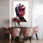 Queen Elizabeth Abstract Floral Portriat Art Print, thumbnail 1 of 8