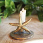 Antique Brass Starfish Candleholder, thumbnail 3 of 3