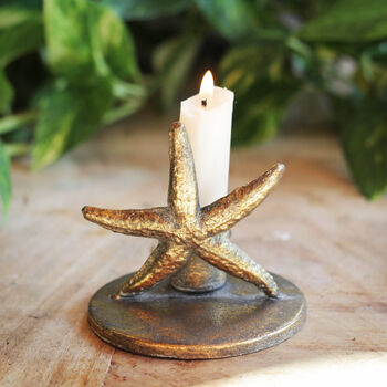 Antique Brass Starfish Candleholder, 3 of 3