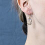 Small Abstract Face Forget Me Not Earrings, thumbnail 1 of 2