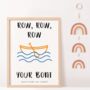 'Row Row Row Your Boat' Nursery Rhyme Print, thumbnail 4 of 5