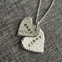 Personalised Handmade Sterling Silver Hearts Necklace, thumbnail 1 of 7