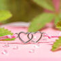 Daughter Pink Interconnecting Heart Bracelet, thumbnail 3 of 6