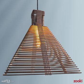 Zooki 12 'Serapis' Wooden Pendant Light, 5 of 11