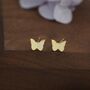 Sterling Silver Small Pair Butterfly Stud Earrings, thumbnail 2 of 12