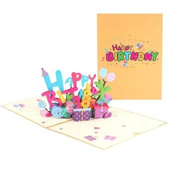 Pop Up 3D Birthday Card With Personalised Age, 2 of 5