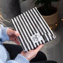 Wool Check Touchscreen Compatible Gloves Cream Or Light Grey, thumbnail 5 of 6