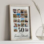 Personalised 50th Birthday Gift, Custom Photo Collage, thumbnail 3 of 6