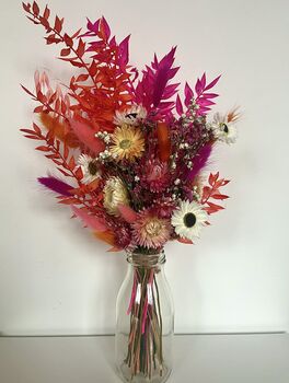 Tropical Vibe Dried Flower Posy With Jar, 4 of 9