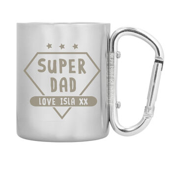 Personalised Super Dad Stainless Steel Mug, 4 of 4