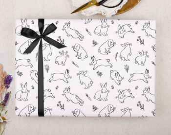 Three Sheets Of Easter Bunny Wrapping Paper, 2 of 2