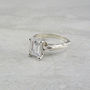 Emerald Cut Solitaire Ring, thumbnail 2 of 5