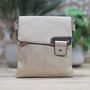 Cross Body Press Stud Bag In Beige, thumbnail 1 of 2