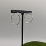 Midi Organic Sterling Silver Hoop Earrings, thumbnail 4 of 4