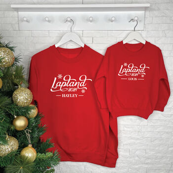 Family Lapland Script Matching Christmas Jumpers, 2 of 2