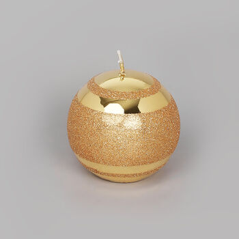 G Decor Gold Glass Effect Imperial Glitter Gloss Candles, 2 of 5