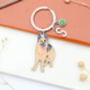 German Shepherd Personalised Keyring, Alsatian Dog Owner Gift, thumbnail 4 of 10